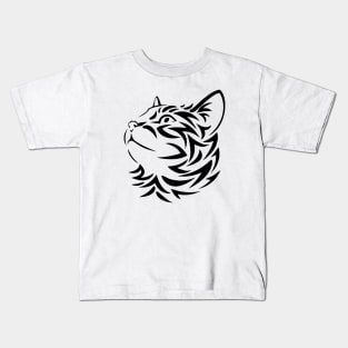 Drawing art Head Cat Kids T-Shirt